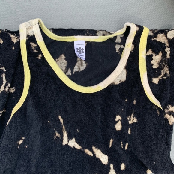 NWT black terry reverse tie dye racerback tank - Picture 9 of 16